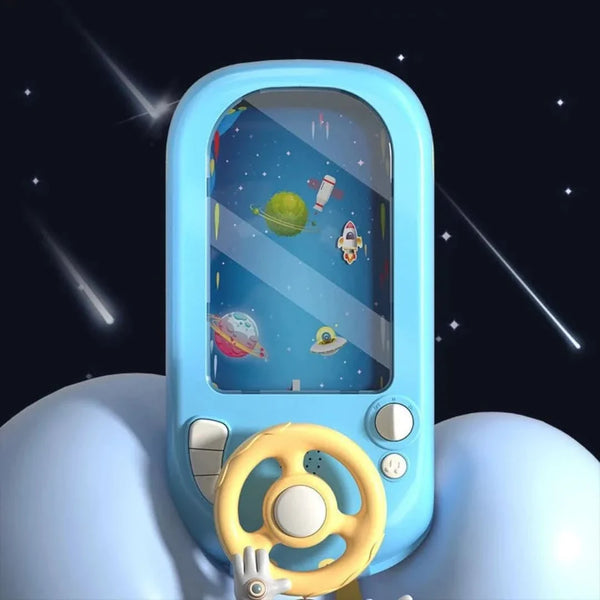 Turbo Tykes interactief racestuur met kleurrijke knoppen en zuignappen